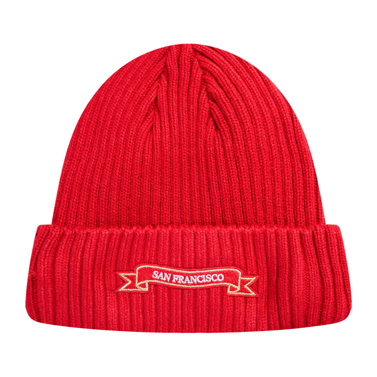 Officially licensed NFL San Francisco 49ers Pro Prep Knit Beanie for fans