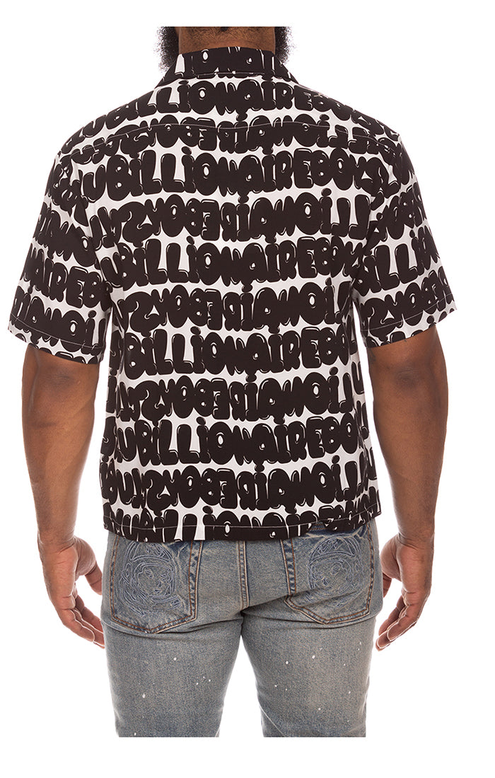 Billionaire Boy's Club White BB Billi SS Woven shirt with style number 851-4600