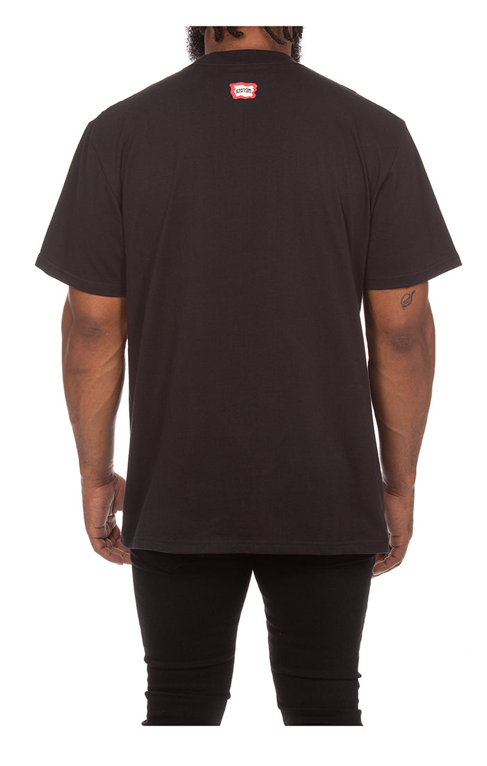 Full-length image of the Ice Cream Diamond SS Stretch Limo Knit Tee (Oversized) highlighting its relaxed silhouette and casual style