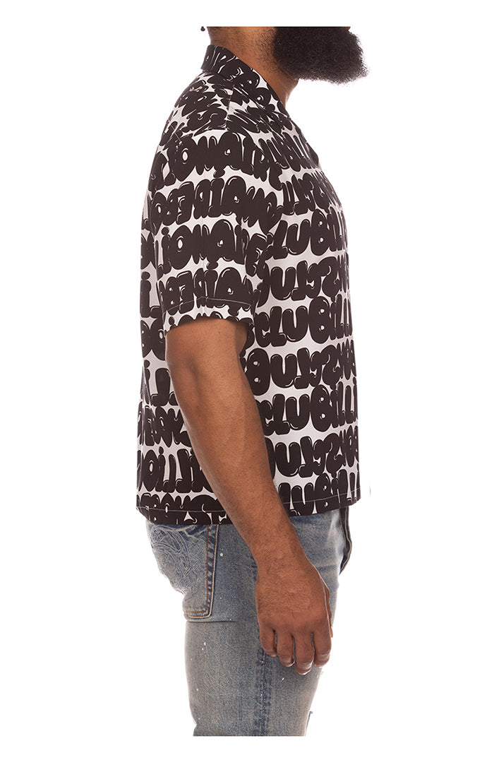 Close-up of the BBC White BB Billi SS Woven fabric showcasing detailed woven texture and white color