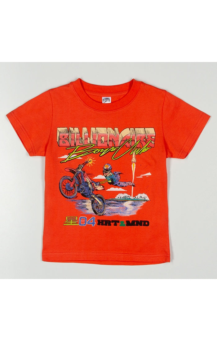 Kids BBC Hot Coral BB Moto Beach SS Knit (843-1302) for stylish beachwear