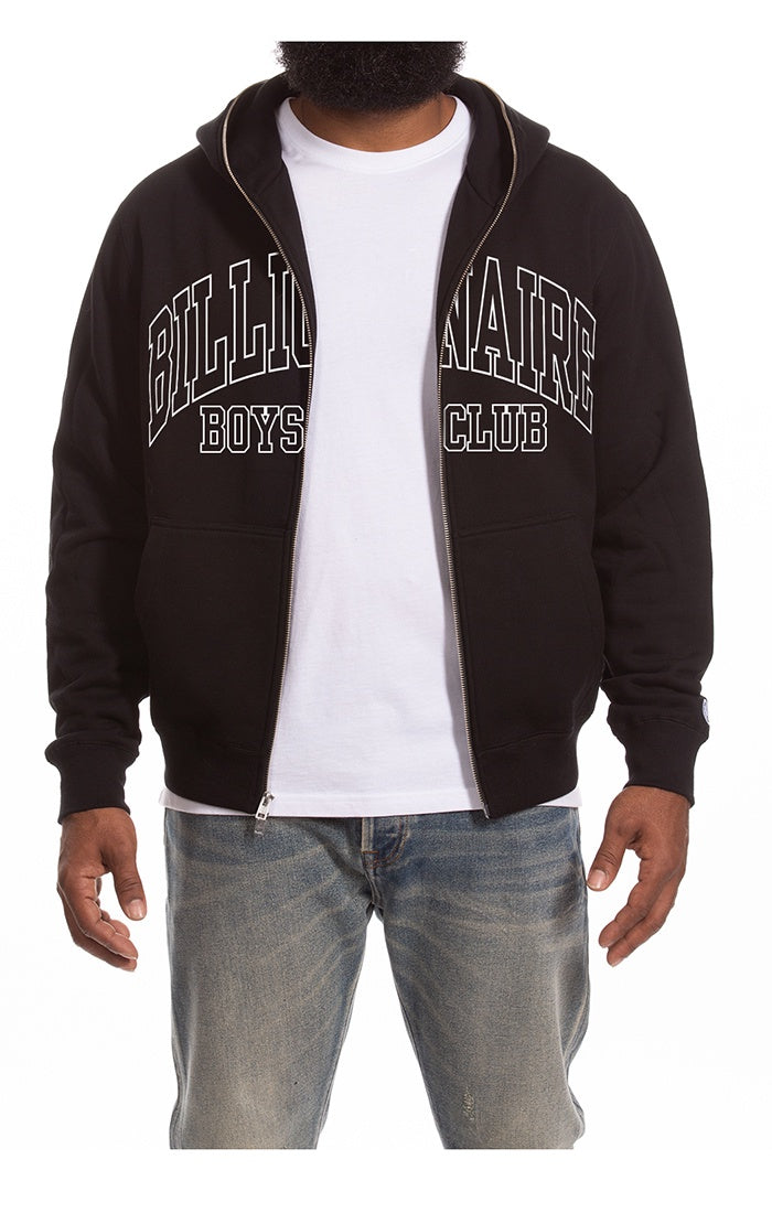 BBC Black BB Script Zip Hoodie (861-6303)