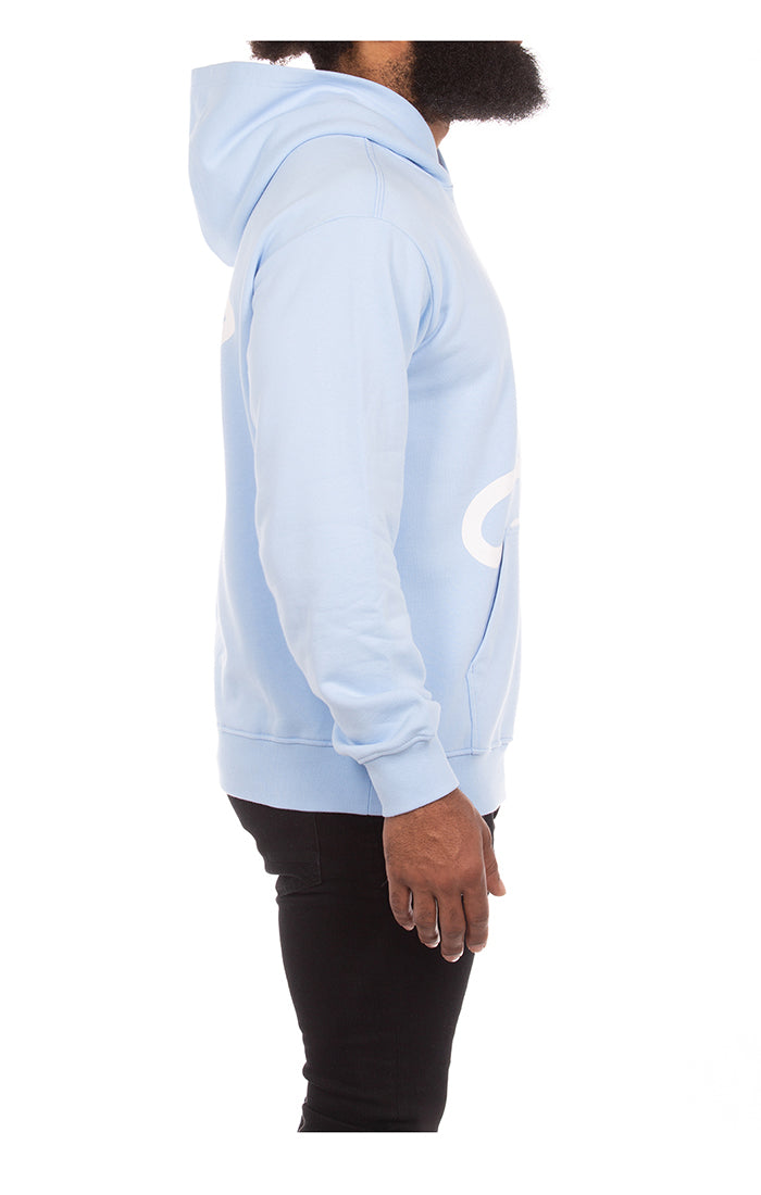 Close-up of Ice Cream Biggie Cerulean Blue Hoodie's soft, fleece fabric