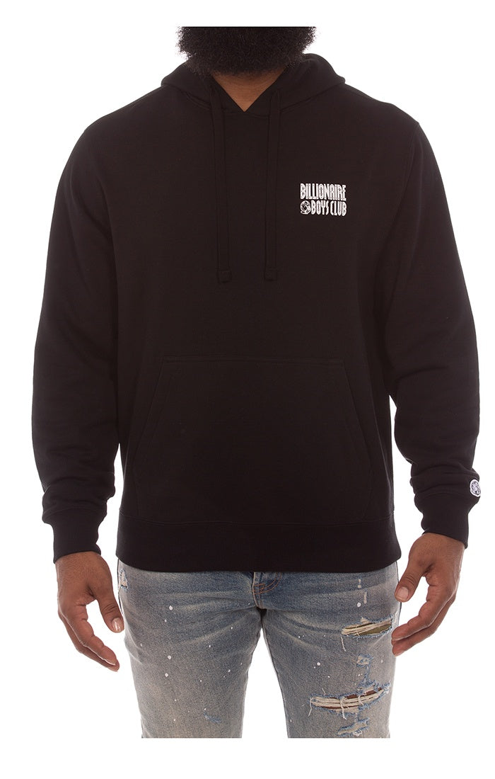 Billionaire Boy's Club Black BB Dune Alpha Hoodie with front view