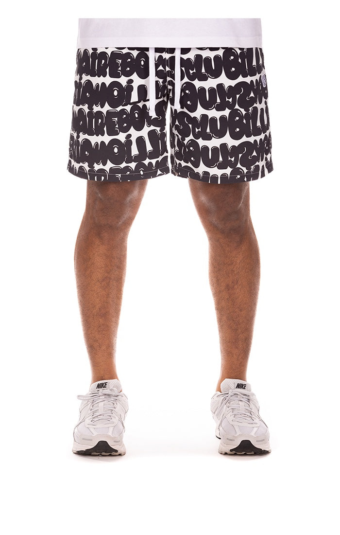 White Billionaire Boy's Club BB Bubble Shorts, style 851-4104, comfortable casual wear for boys
