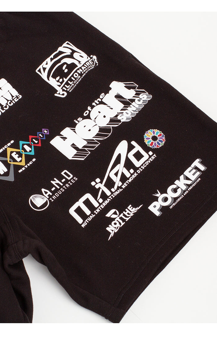 Comfortable and stylish black shorts with white BB WHM logo