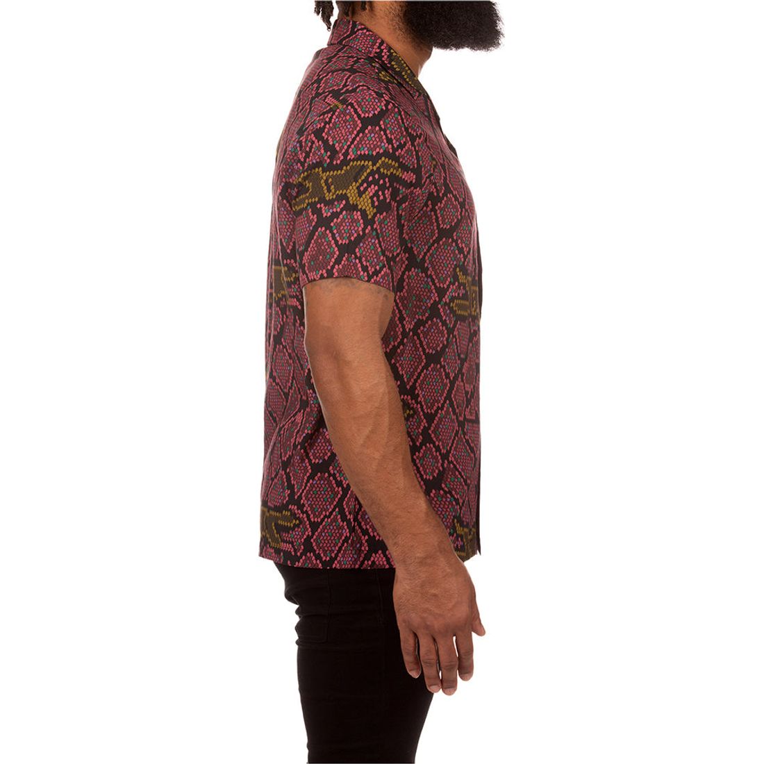 Close-up of the Ice Cream Reptile SS Neon Coral Woven (431-6600) showcasing vibrant neon coral colors and intricate woven design