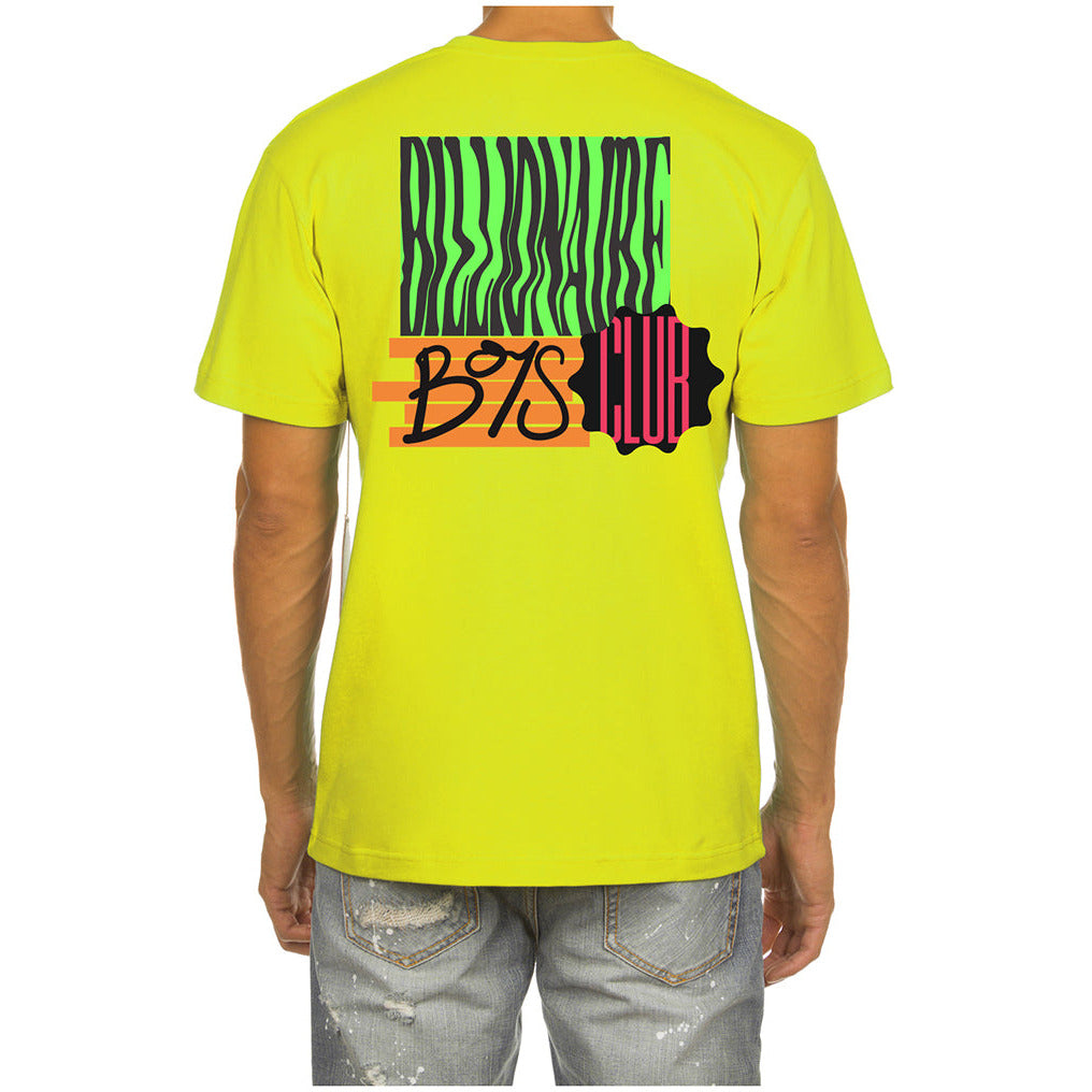 Close-up of BBC Safety Yellow BB Astro Blur SS Tee (831-3205) fabric texture