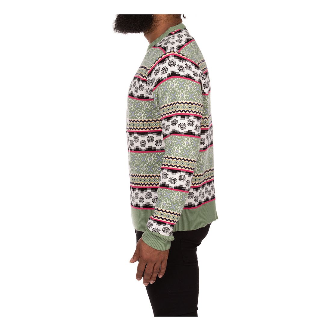 Stylish BBC Whisper White BB Greetings Sweater featuring a crew neckline and long sleeves, crafted with premium quality material for a cozy and fashionable look