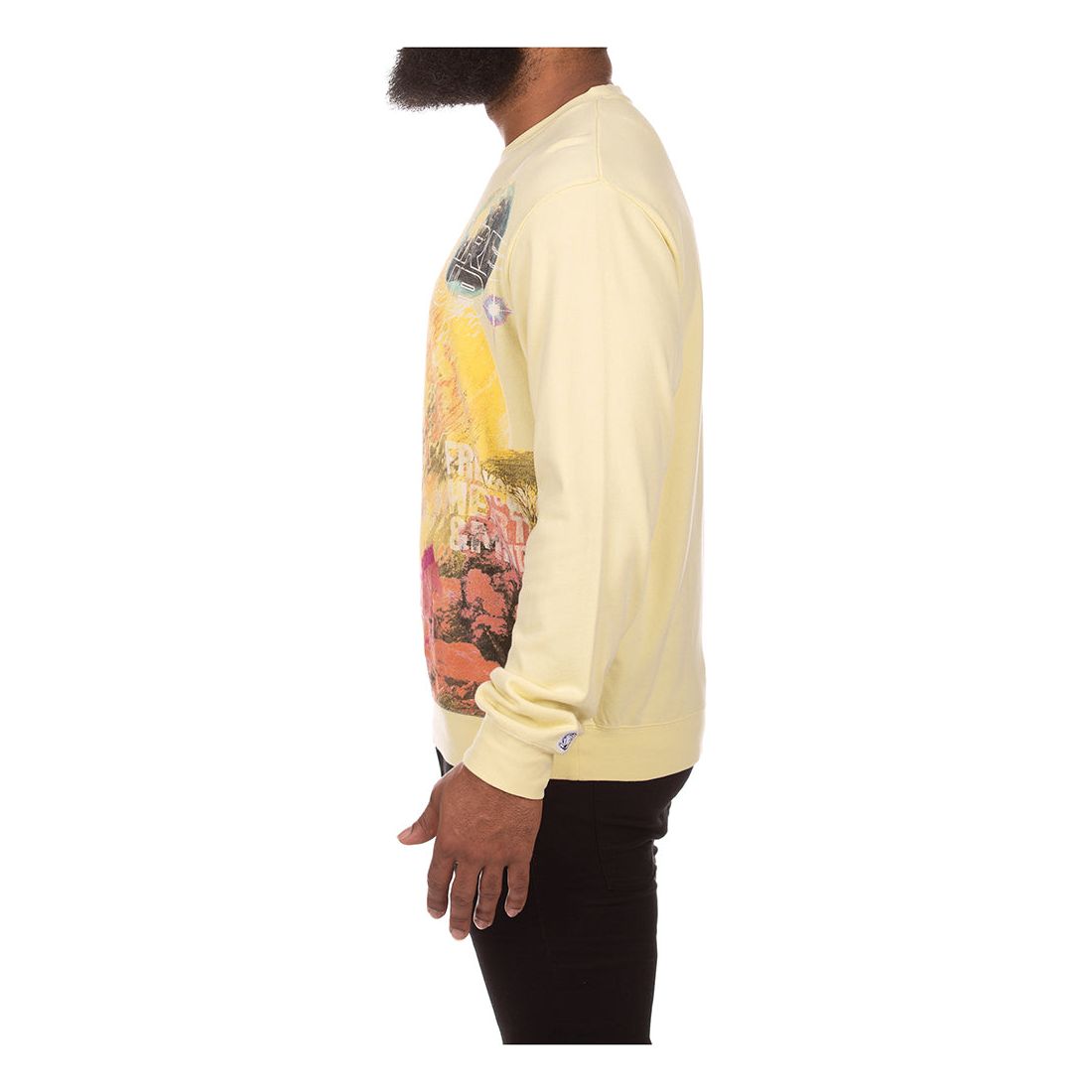 Yellow BBC Wax Free Crewneck with bold logo graphic on chest