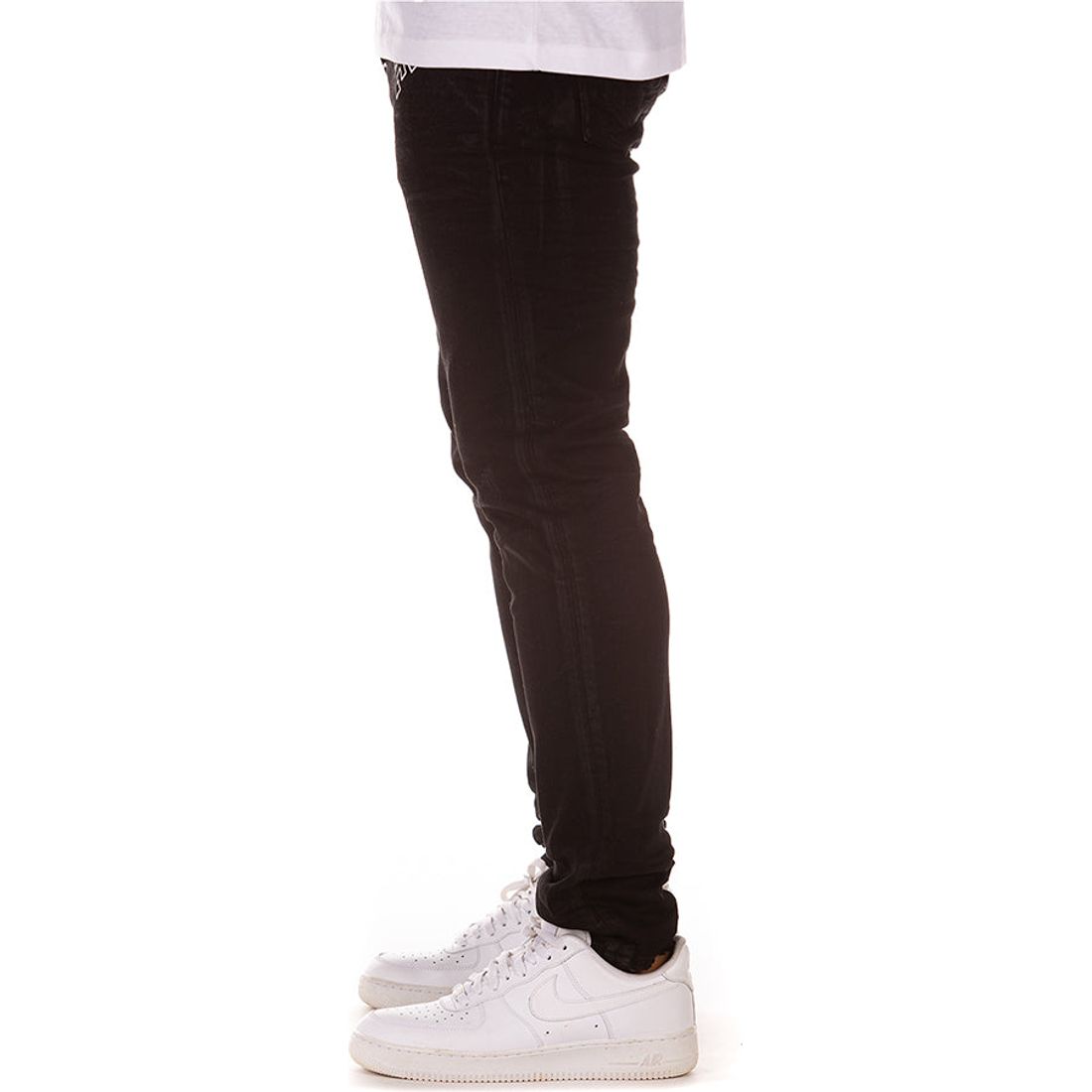 BBC Black Vader BB Tech Jeans (Slim Fit) (831-6102) folded neatly on a retail display shelf with other clothing items