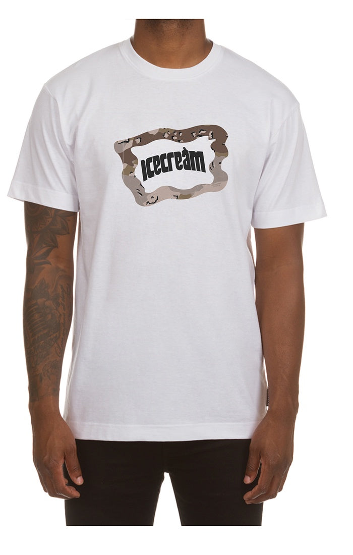 A close-up image of the Ice Cream Dessert SS White Tee (451-2201) with a stylish and minimalist design, perfect for casual wear