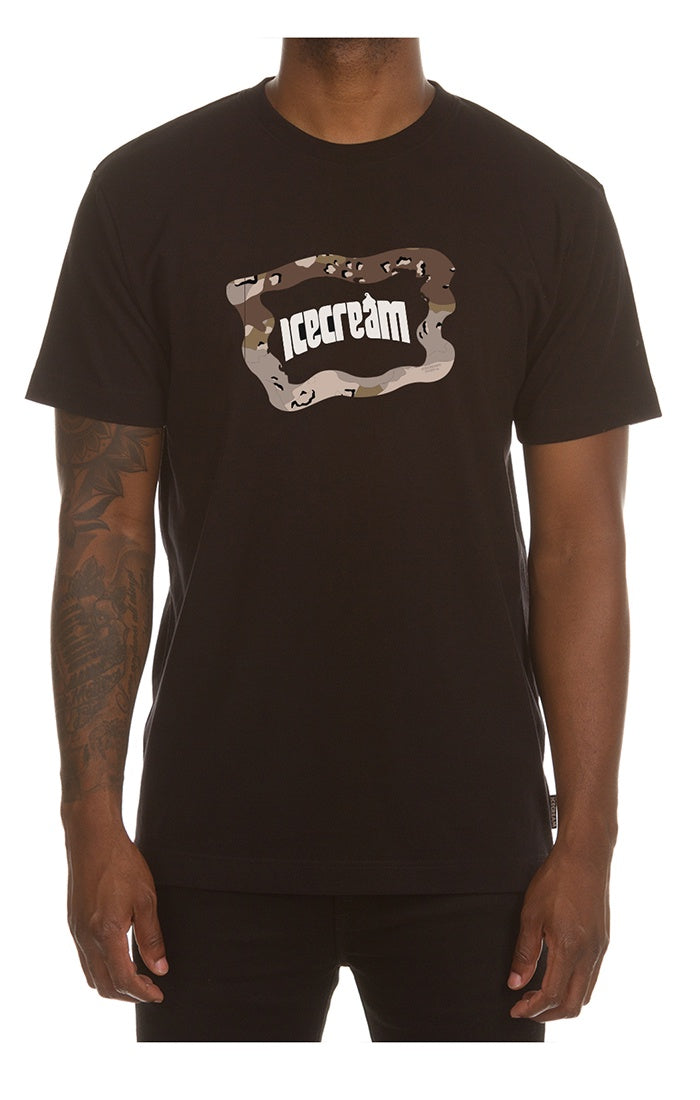 Trendy Ice Cream Dessert SS Black Tee in style 451-2201 with a sleek black finish
