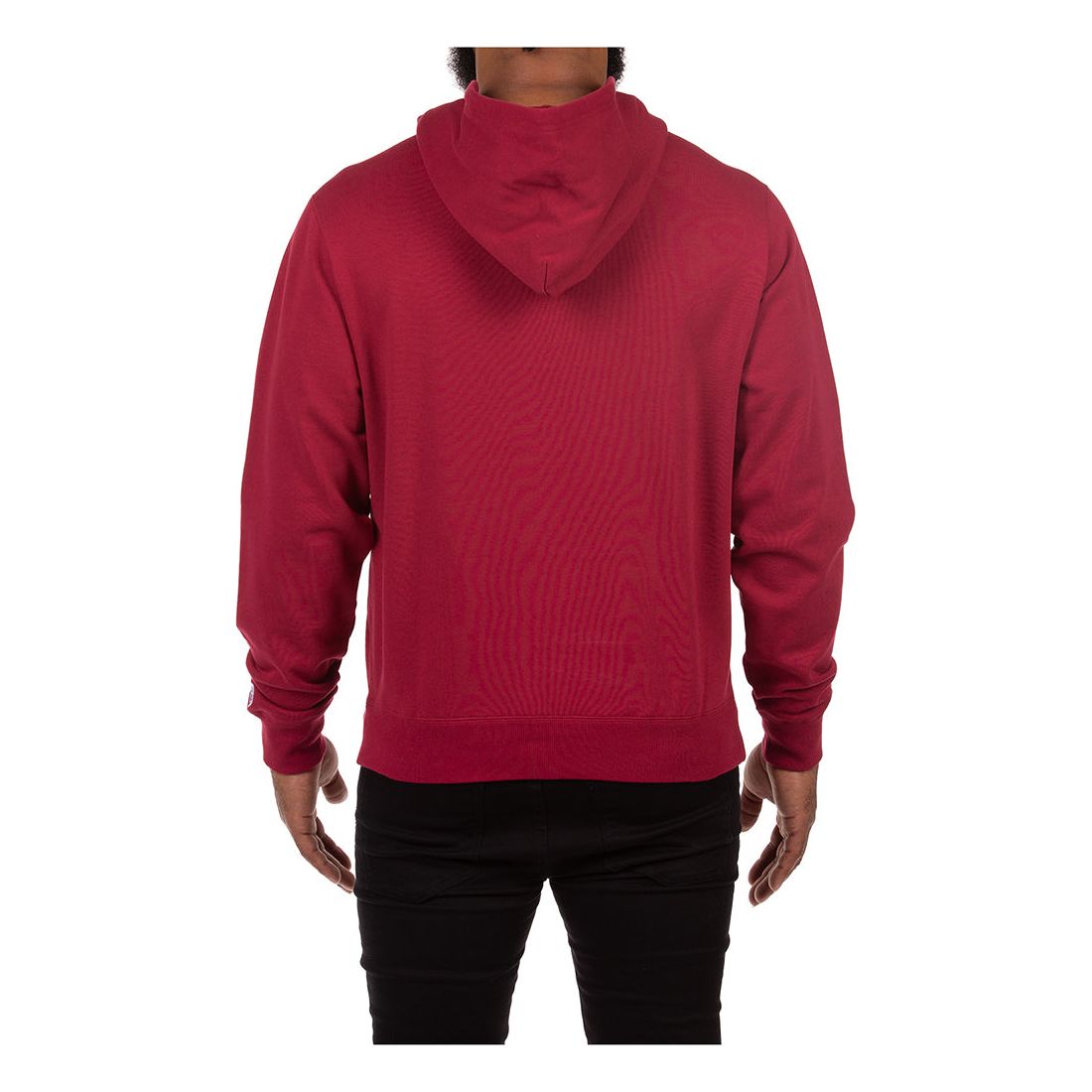 Close up of BBC Rumba Red BB Contact Hoodie (831-9303) fabric texture