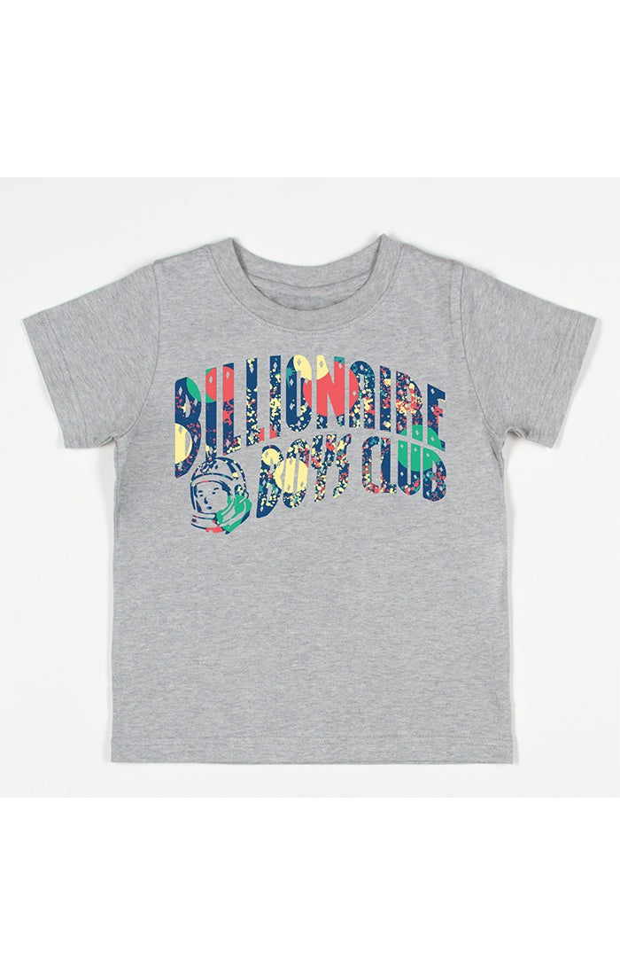 Children's BBC Heather Grey BB Arch Short Sleeve Tee Shirt (843-1202) with classic logo design for casual and comfortable wear