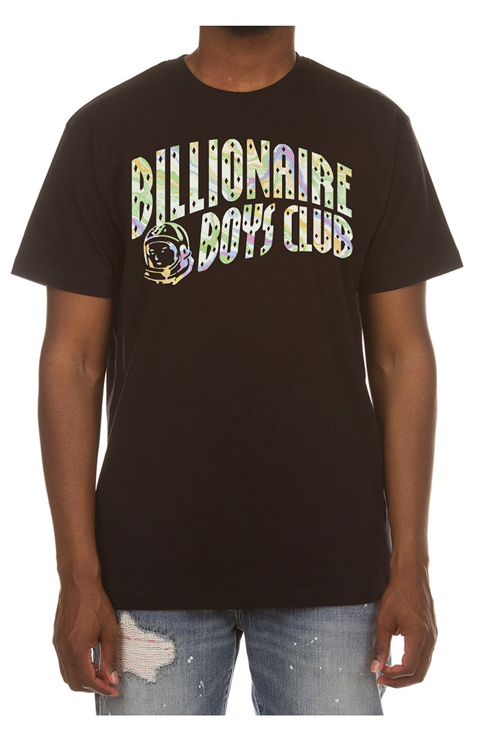 Black Billionaire Boy's Club BB Arch short sleeve T-shirt featuring the logo design and style number 851-3209