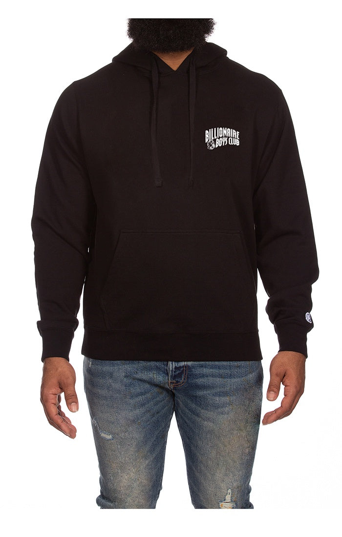 BBC Black BB Arch Hoodie (841-9300) front view with logo detail