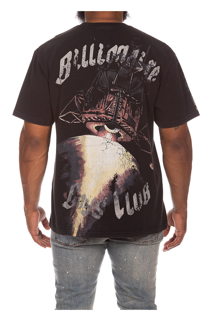 Back view of the BBC Black BB Armagedon SS Knit displaying logo placement and overall craftsmanship