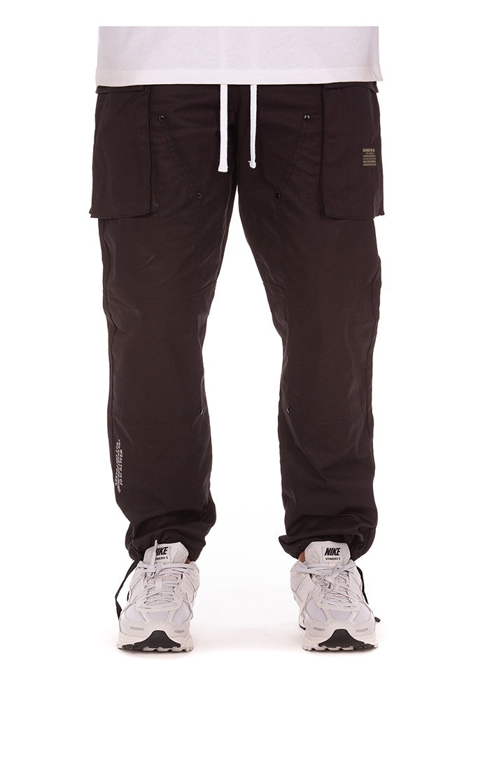Billionaire Boy's Club Black BB Flagship Core Cargo Pants with multiple pockets and durable fabric