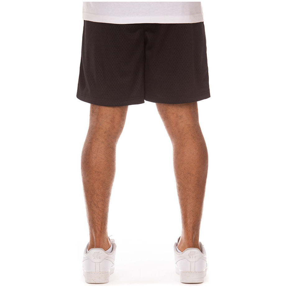 BBC Black BB Roo Shorts (831-3101) - Side view of the black shorts with logo detail