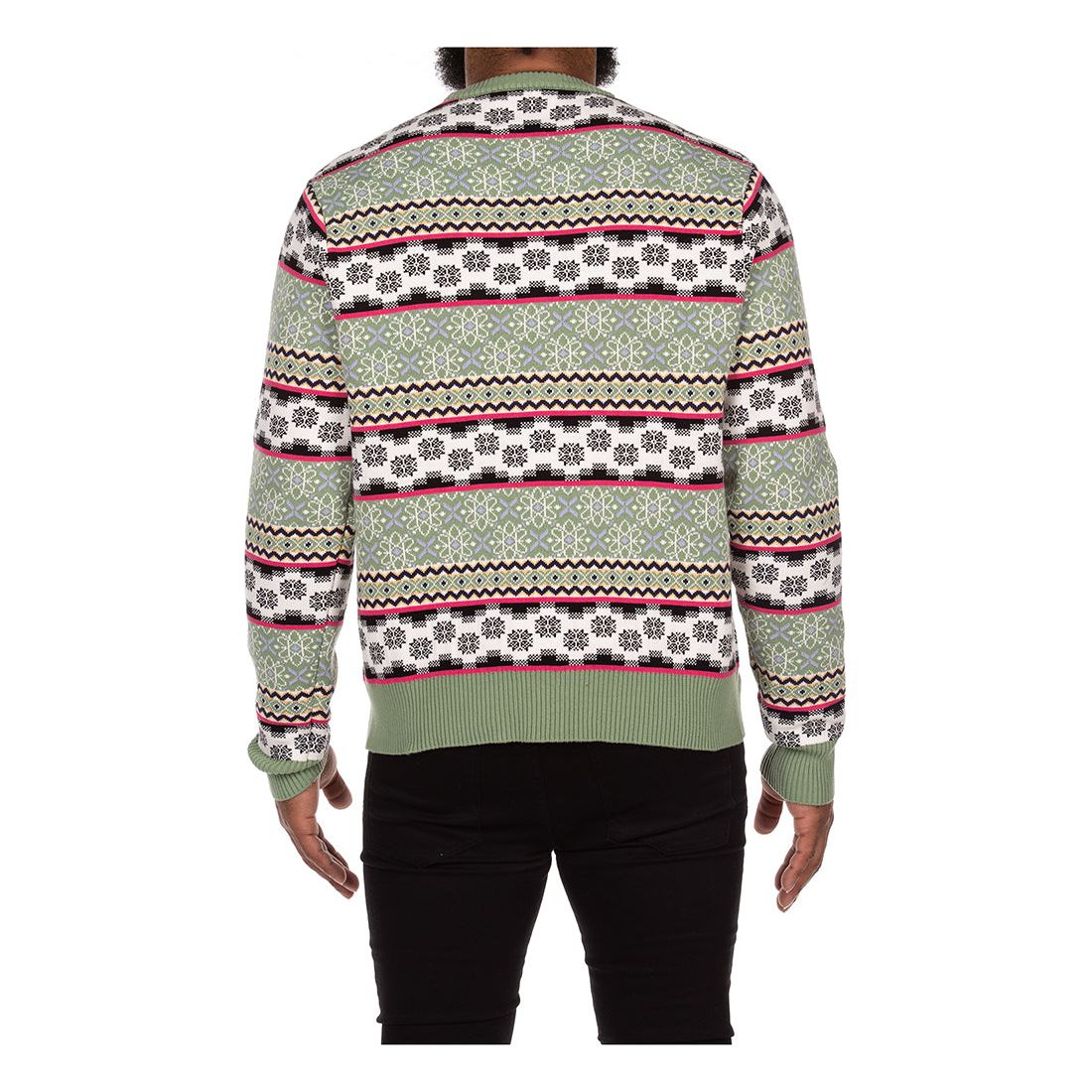 Close-up of the soft and comfortable fabric of BBC Whisper White BB Greetings Sweater (831-8500)