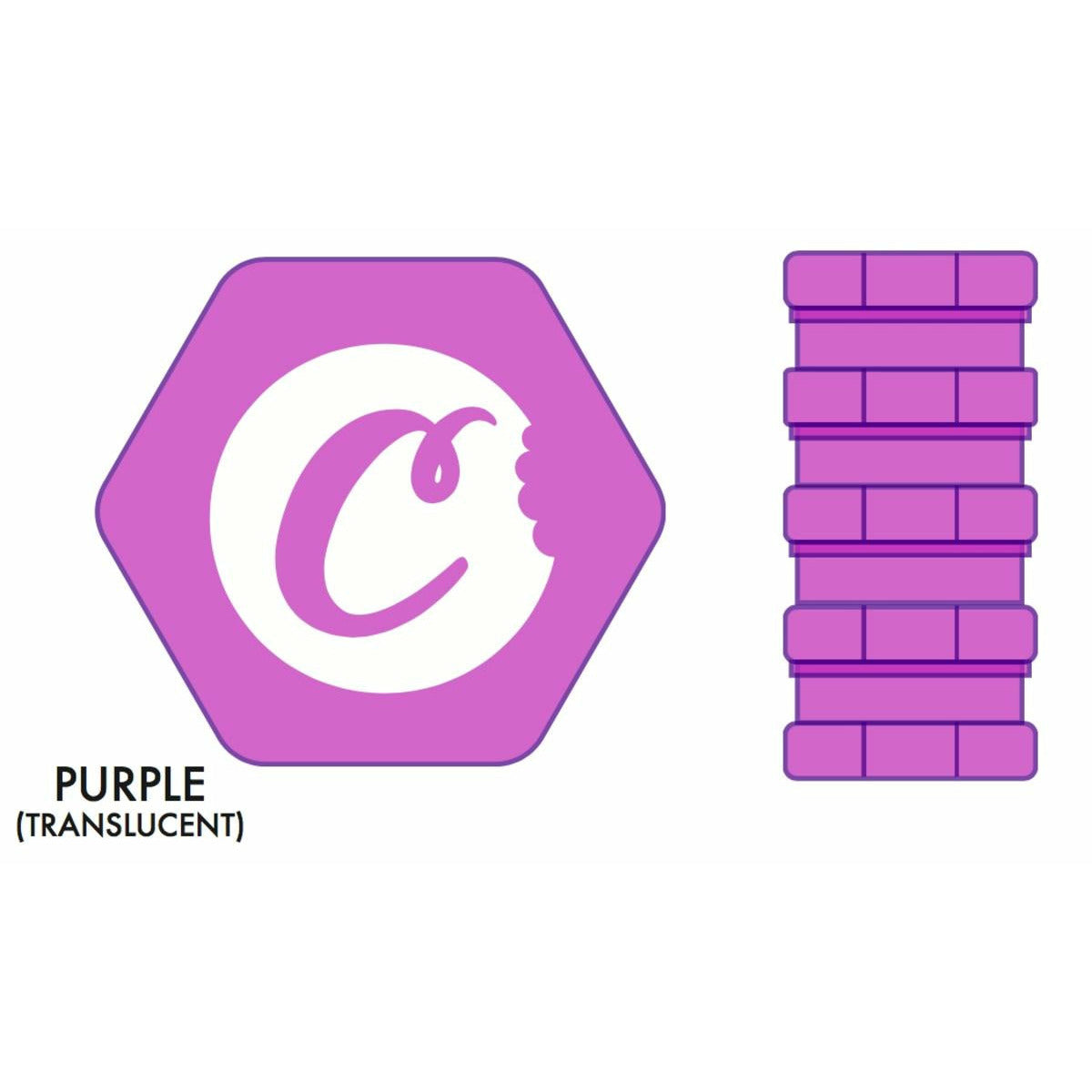 Child-proof purple plastic storage container for cookies V2 mini stackables