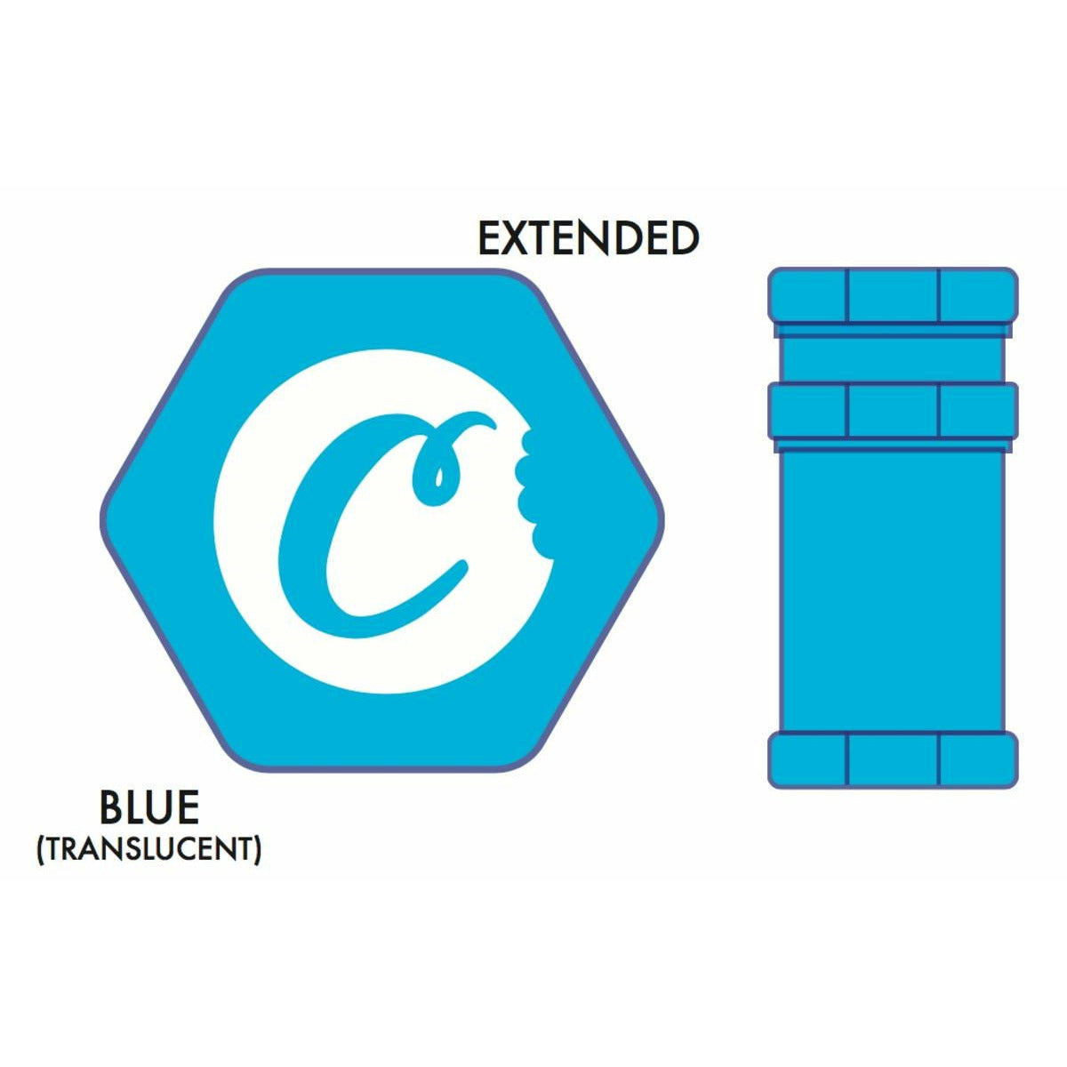 Child proof blue plastic storage container for Cookies V2 Extendo Stackable (1550A4937) product