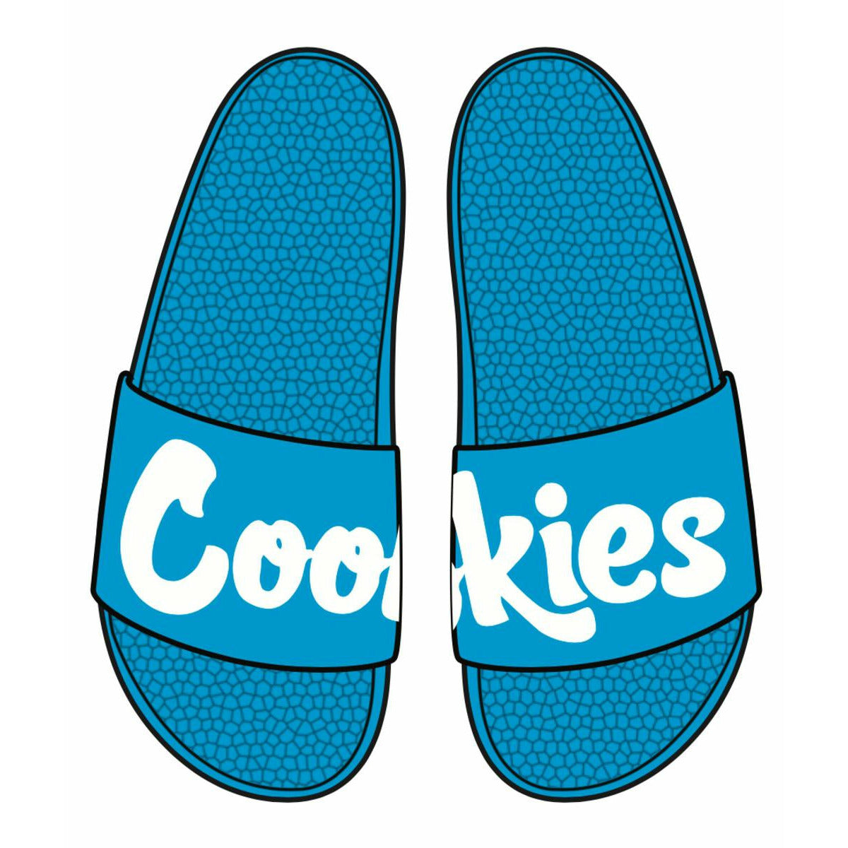 Product image of Cookies Original Logo Men's Blue Slides (1550A4913) featuring comfortable and stylish footwear for men