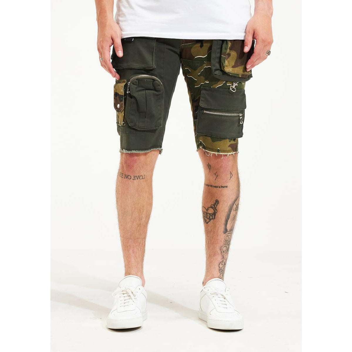 Embellish Army Prestige Camo Shorts (EMBSP222-106) with premium quality and stylish camouflage design for urban fashion enthusiasts