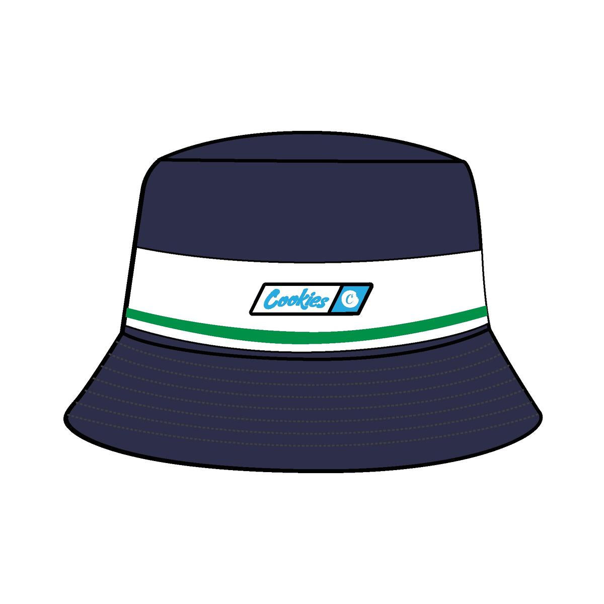 Stylish and versatile Cookies Bal Harbor Twill Navy Bucket Hat for men