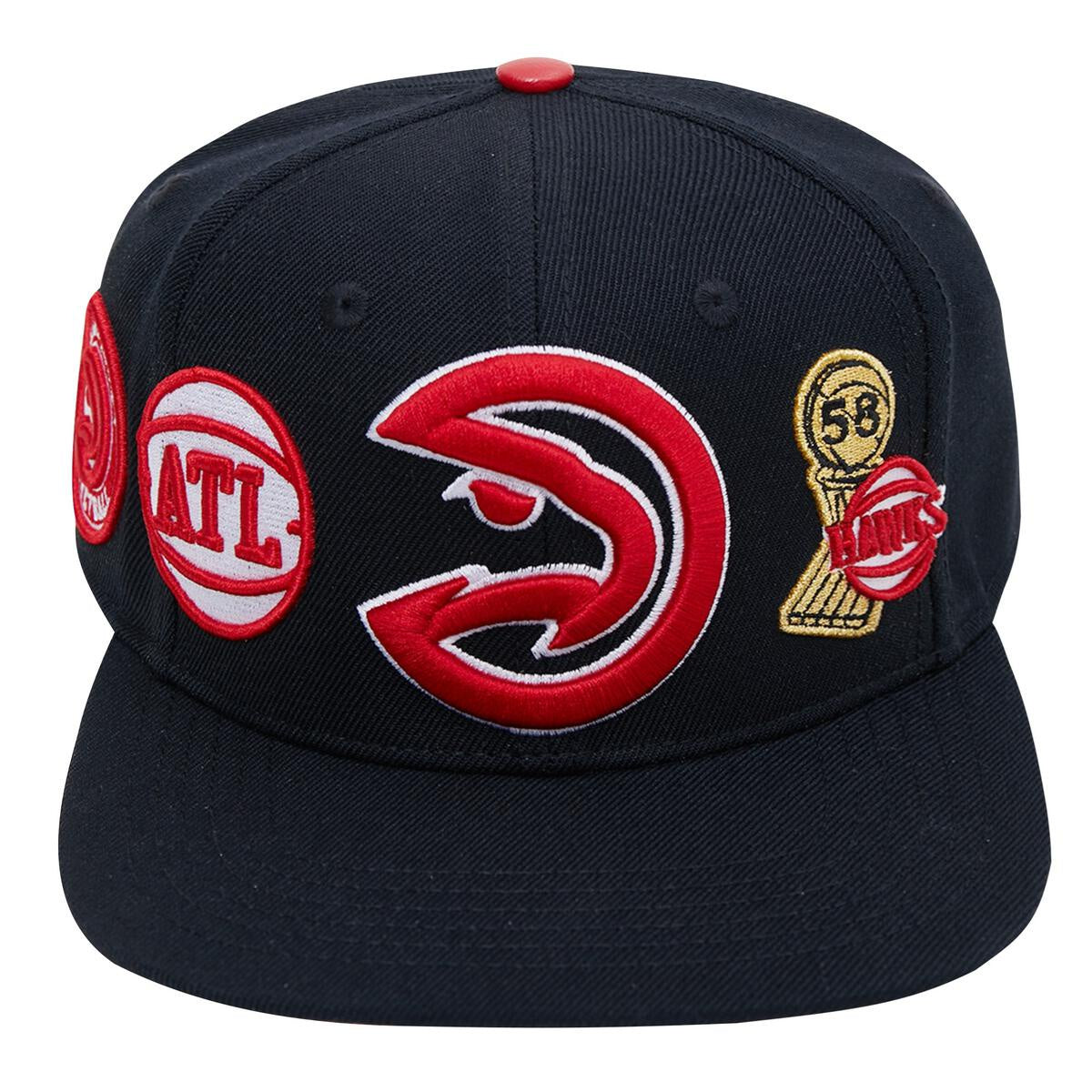 Black Atlanta Hawks City Double Logo Snapback showcasing team pride and style