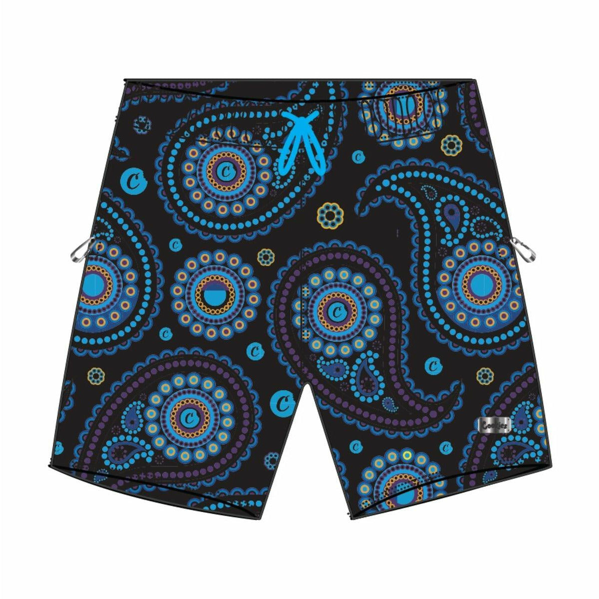 Stylish and comfortable Cookies Casablanca Black/Blue Paisley Resort Shorts (1557B5876) for a relaxed and fashionable look at the beach or pool