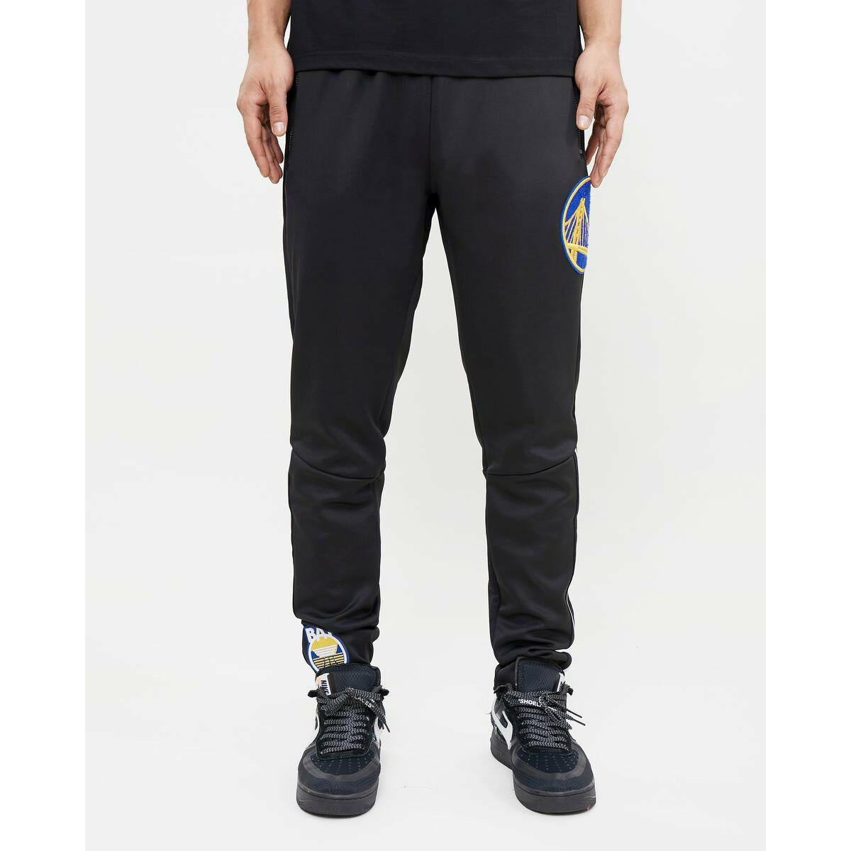 Black Pro Standard Warriors Team track pants with logo detail