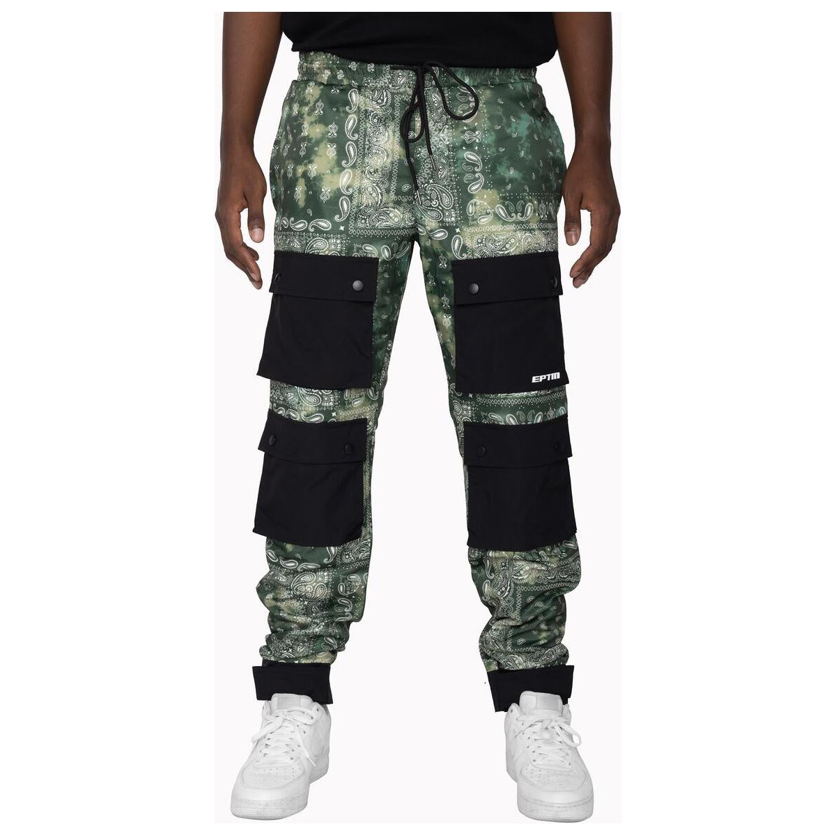 Stylish and trendy EPTM Olive Tie Dye Bandana Pants (EP10196) for men