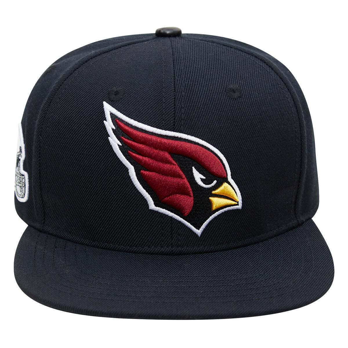 Black Arizona Cardinals Logo Snapback Hat with adjustable strap and high-quality materials