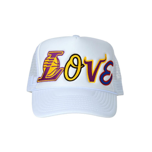 Drop Out "LOVE" White Trucker Hat