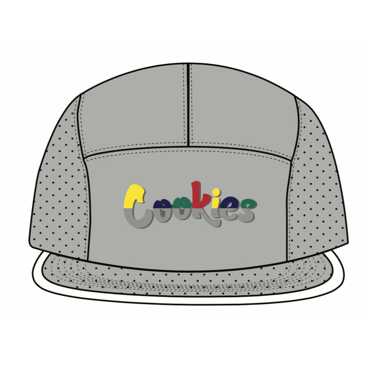 Stylish and versatile Cookies Catamaran Canvas 5 Panel Grey Hat for casual wear