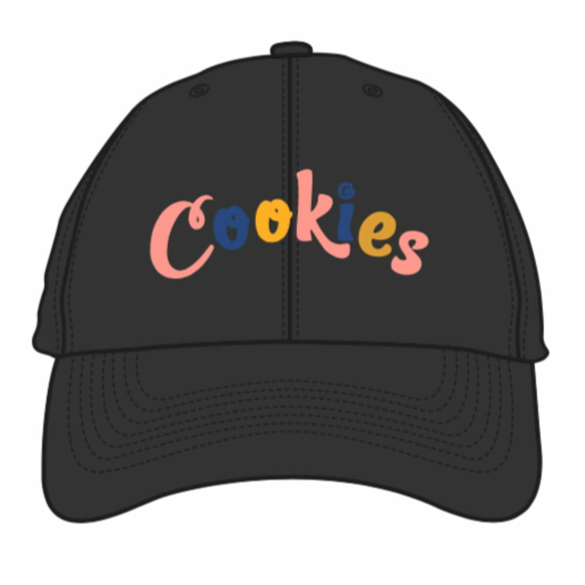 Fashionable Cookies Montauk Canvas Black Dad Hat with classic design and comfortable fit