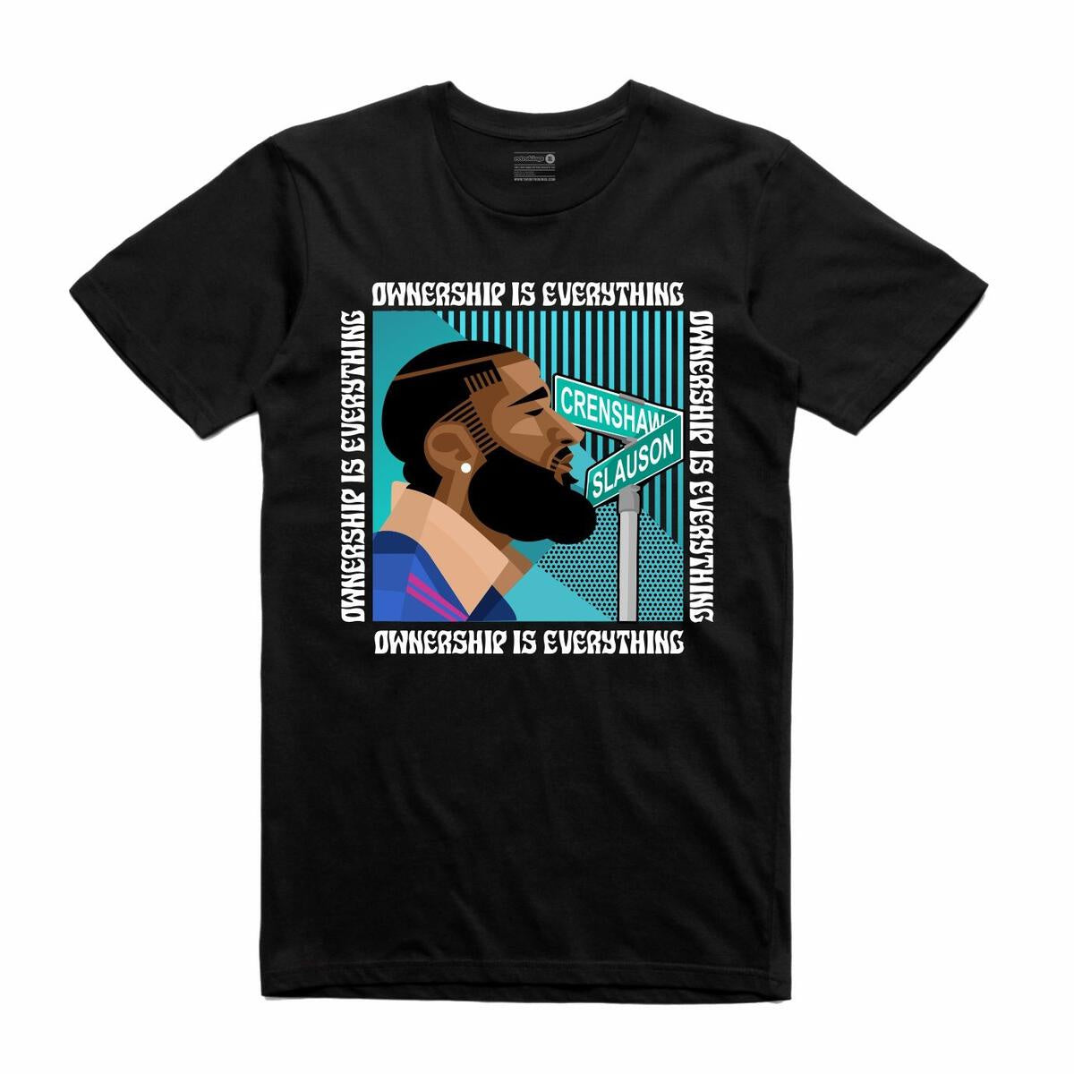 Retro Kings Nip Geo Black Tee, a stylish and vintage-inspired t-shirt with geometric design