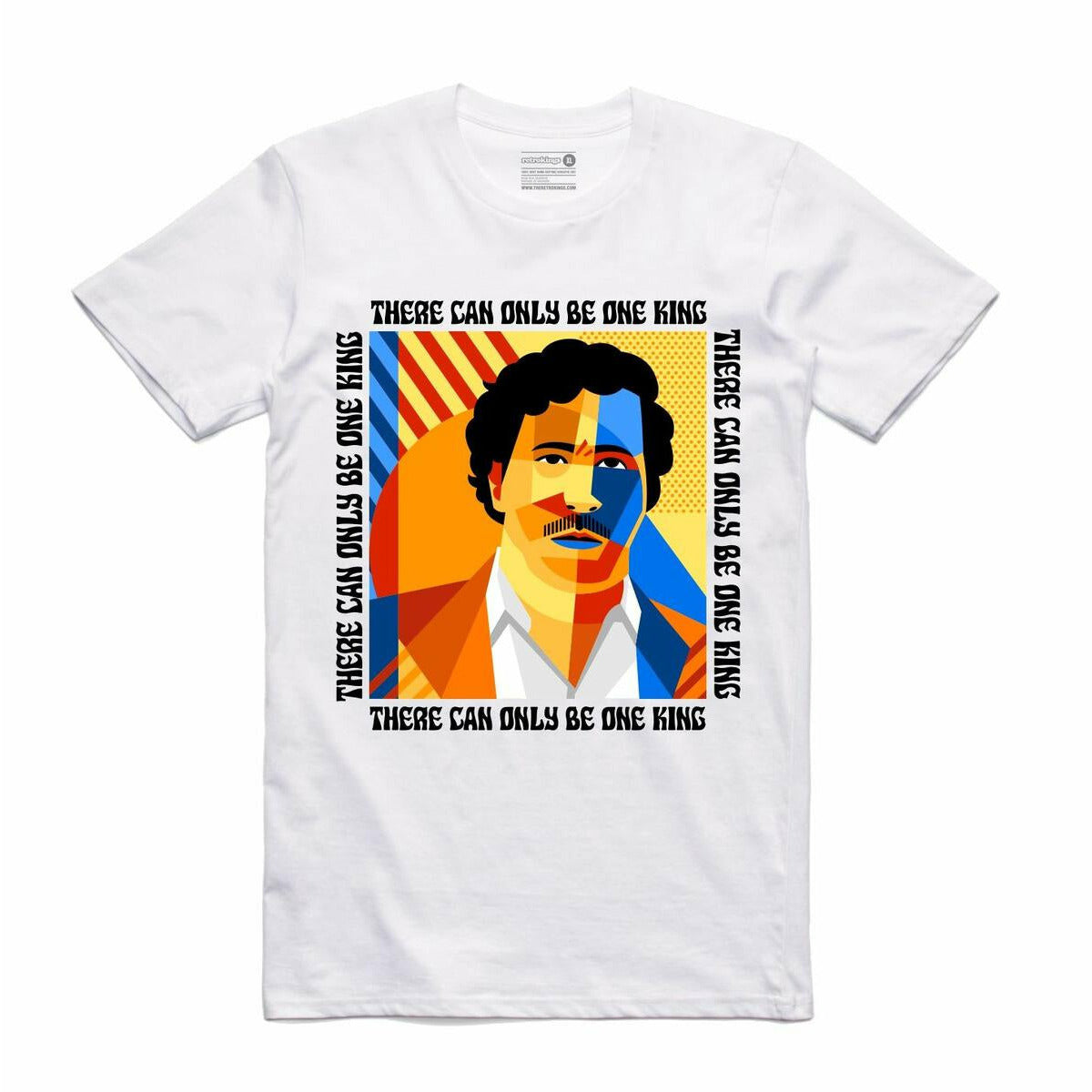 Retro Kings Esco Geo White Tee - classic retro-inspired t-shirt with geometric design