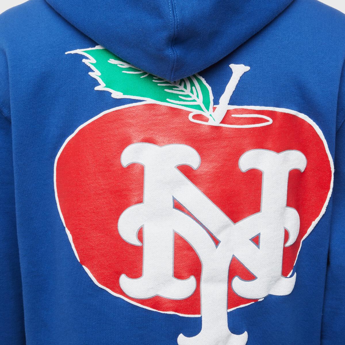 Unisex blue hoodie featuring Homme + Femme's Cali to NYC design