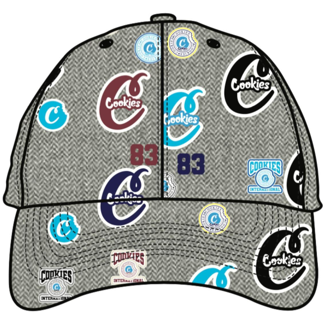 Side view of Cookies Double Up Oxford Black Dad Hat, made with high-quality materials and classic design for a timeless look