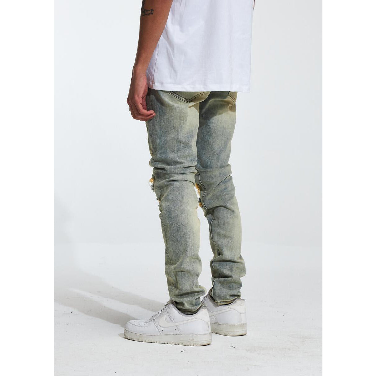 Get the ultimate in style and comfort with Crysp Denim Atlantic Sand Wash Jeans (CRYF222-210), featuring a modern slim fit and a cool sand wash finish