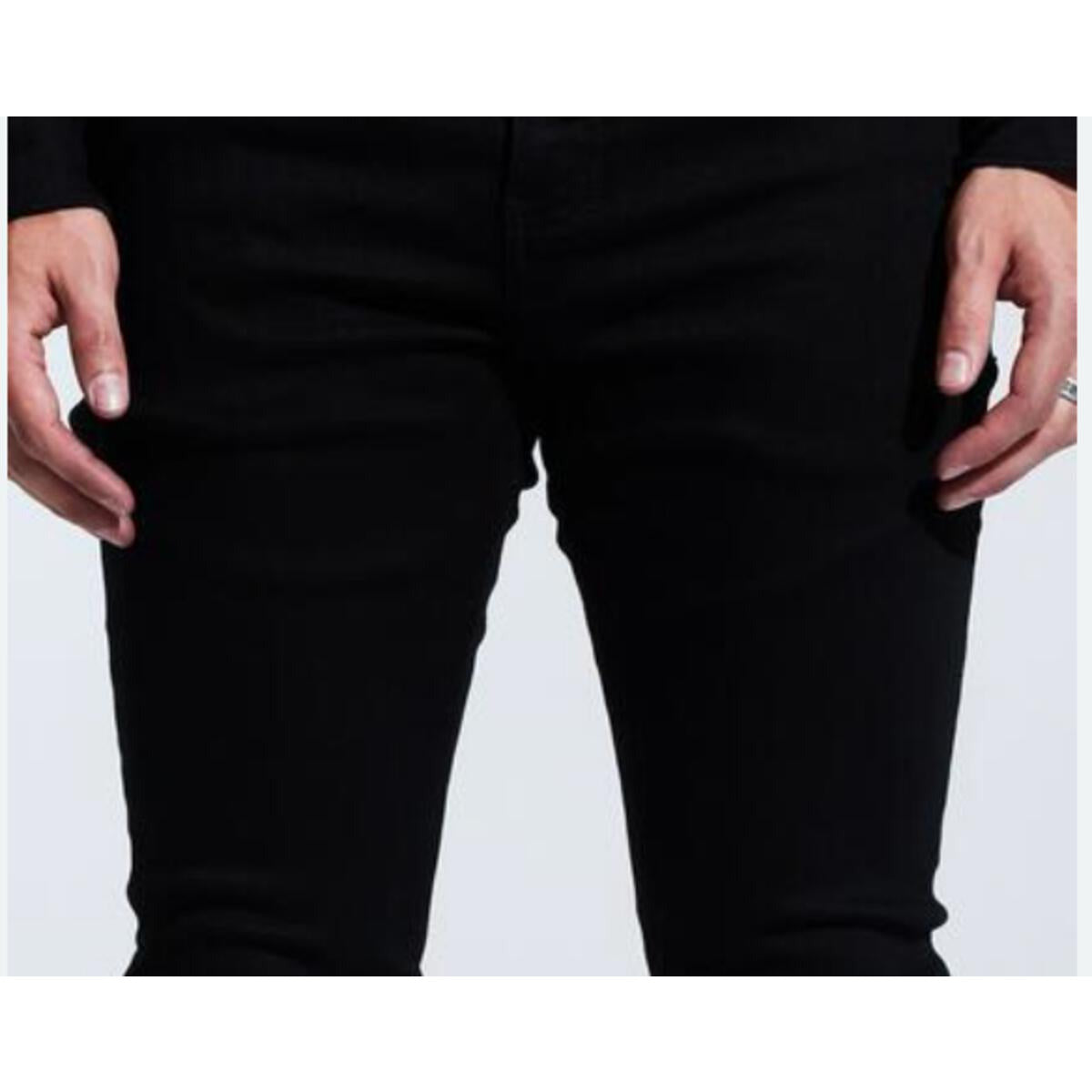 Embellish Spencer Black Straight Fit Denim (EMBF222-27) - stylish and durable men's jeans with a sleek straight fit design