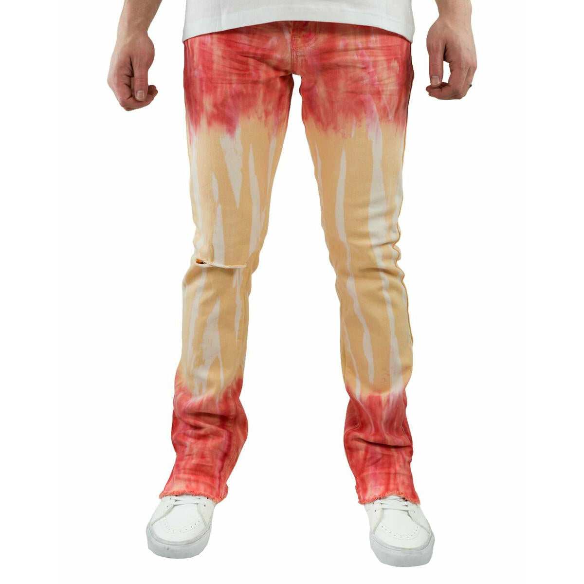 Preme Dip Dye Red On Yellow Stacked Jeans (PR-WB-966) – Fresh Society