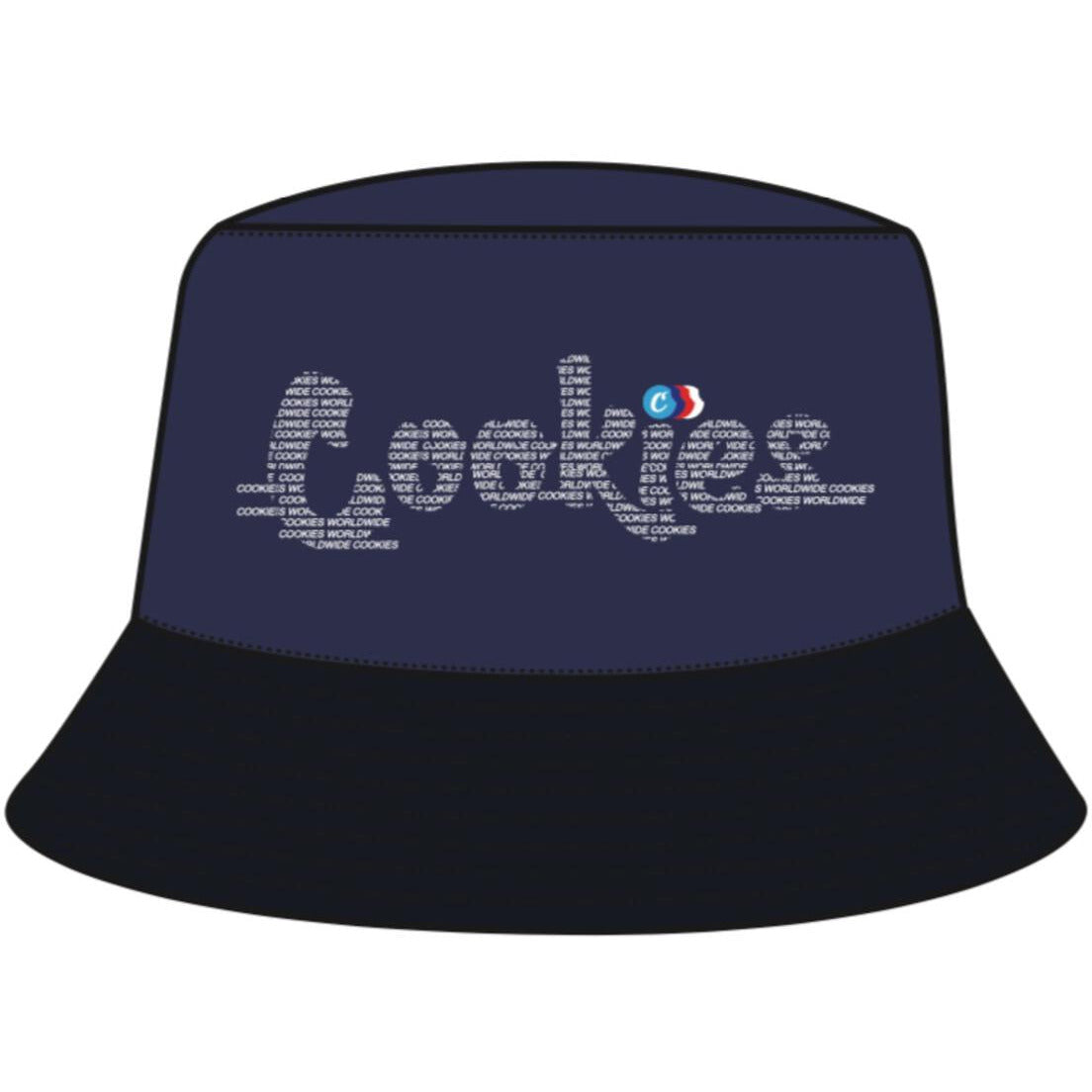 Stylish and comfortable Cookies Back To Back French Terry Navy Bucket Hat for ultimate sun protection