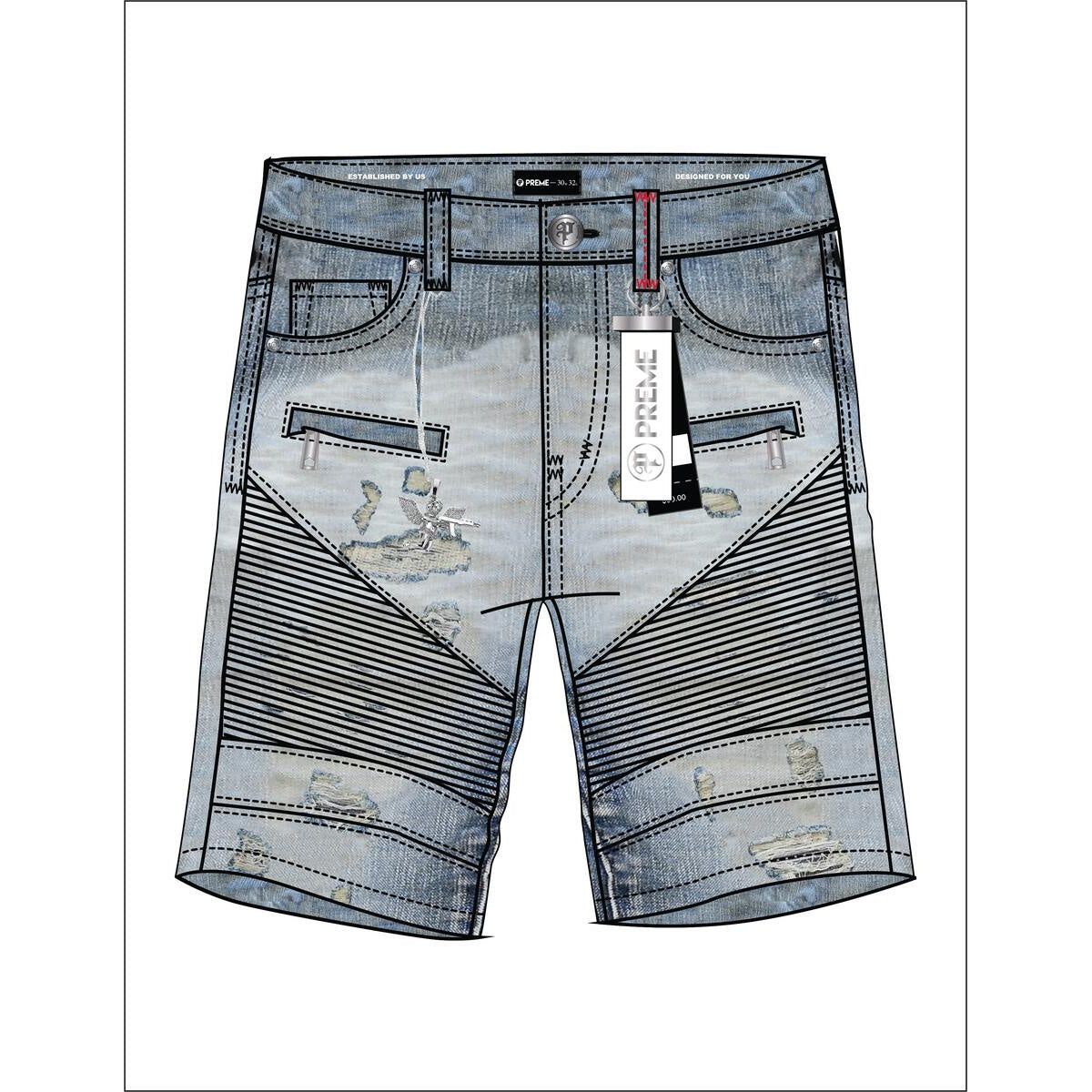 PR-WB-083 - Preme Amherst Biker Shorts in Indigo, a versatile and chic activewear piece for women, featuring a sleek and modern design with a comfortable high waist and durable construction