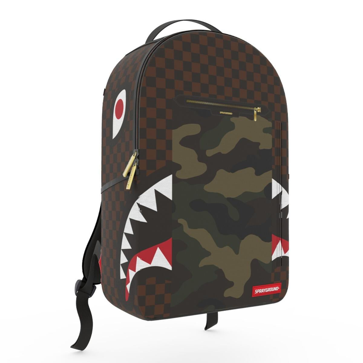 SPRAYGROUND SIP WITH CAMO ACCENT SAVAGE BACKPACK, Brown Men's Backpacks