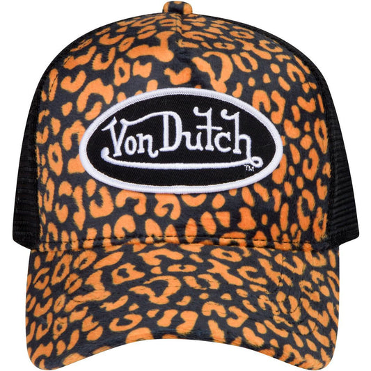 Von Dutch "Orange Cheetah" Trucker Hat