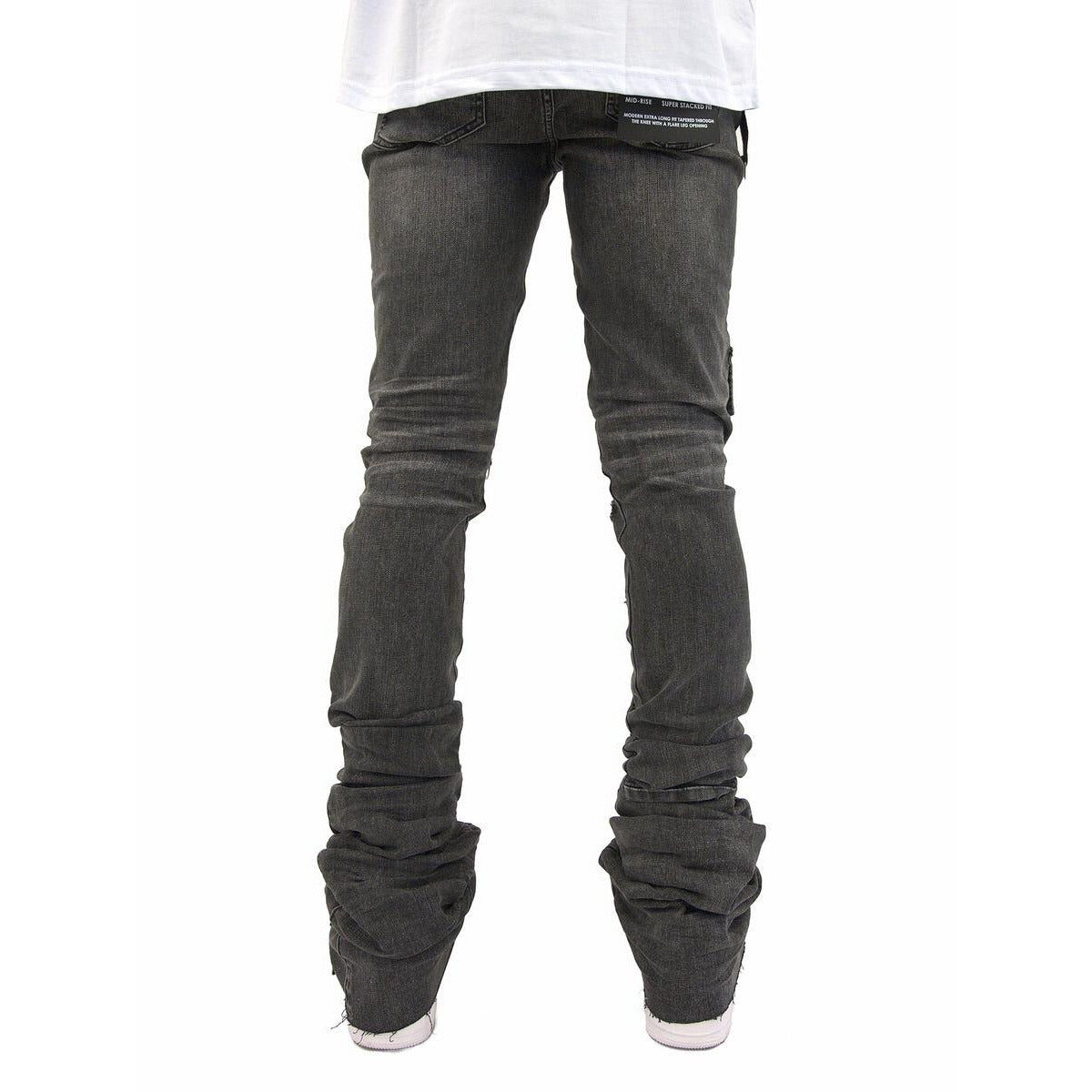 Versatile Si Tu Veux Black Wash Gunna Super-Stacked Jeans for a casual or dressed-up look